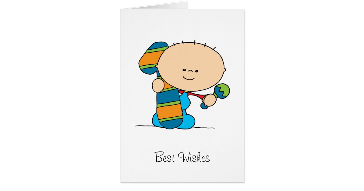 1st Birthday - Greetings card - Boy | Zazzle