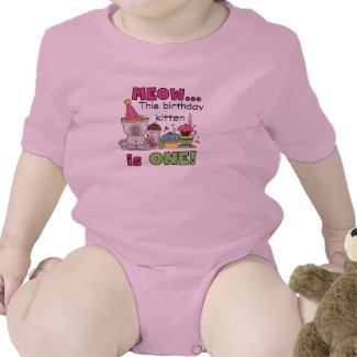 1st Birthday Kitten Tshirts and Gifts shirt