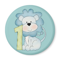 1st Birthday Lion Refrigerator Magnets
