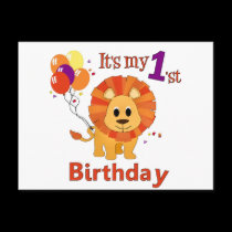1st Birthday Lion postcards