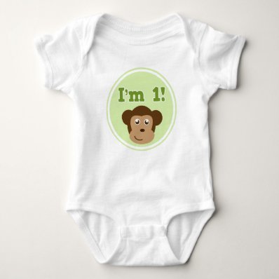 1st Birthday Monkey Bodysuit