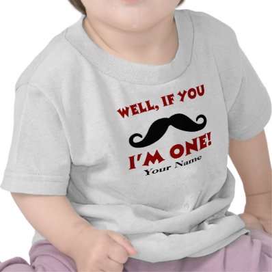 1st Birthday Mustache Personalized T-shirt