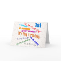 1st Birthday Party Invitations Greeting Cards