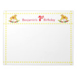 1st Birthday Party Rocking Horse Scratch Pad