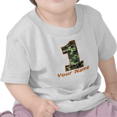 1st Birthday Personalized Camo Shirt