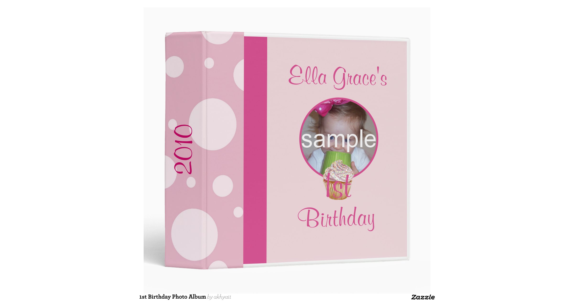 1st Birthday Photo Album Vinyl Binders Zazzle