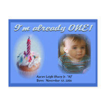 1st Birthday postcards