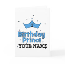 1st Birthday Prince cards