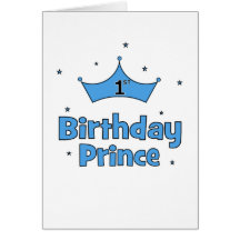 1st Birthday Prince Cards