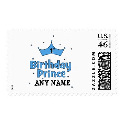 1st Birthday Prince Stamps by kustomizedkids
