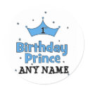 1st Birthday Prince stickers