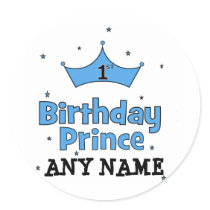 1st Birthday Prince stickers