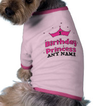 1st Birthday Princess!  with pink crown pet clothing