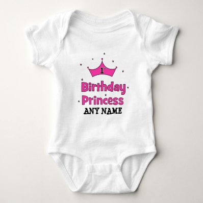 1st Birthday Princess!  with pink crown Tshirt