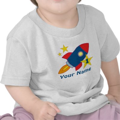 1st Birthday Rocket Personalized Birthday T-shirt