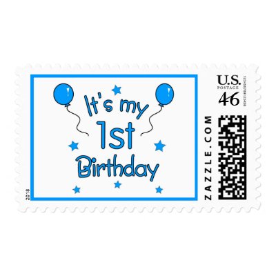 1st Birthday Stamps by totallypainted