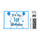 postcard - 1st Birthday Stamps