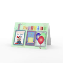 1st birthday template cards