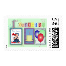 1st birthday template stamps