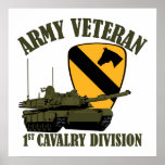 1st Cav Army Vet - M1 Tank Print