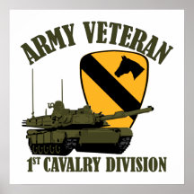 1st Cav Army Vet - M1 Tank Print