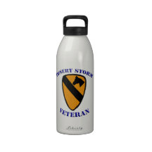 1st Cav Desert Storm Veteran Reusable Water Bottles