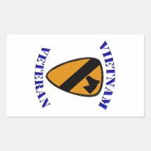 1st Cav Vietnam Veteran Rectangle Sticker