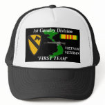 1st Cavalry Division"First Team"Vietnam Ball Caps Hats