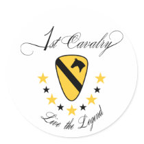 1st Cavalry, Live the Legend Gold Stickers