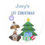 1st Christmas (Boy) Holiday Stickers