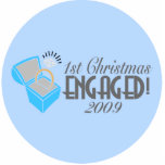1st Christmas Engaged 2009 (Xmas Ornament) Photo Cutouts