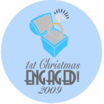 1st Christmas Engaged 2009 (Xmas Ornament) Photo Cut Out