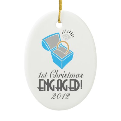 1st Christmas Engaged Ornament