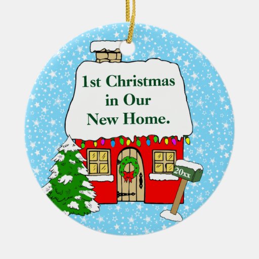 1st christmas in new home ceramic ornament zazzle 1st christmas in new home ceramic ornament zazzle