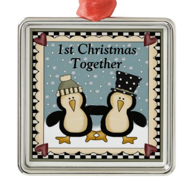 1st Christmas Together Penguin Gift Ornaments