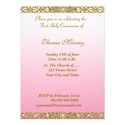 1st Communion Party Invitation