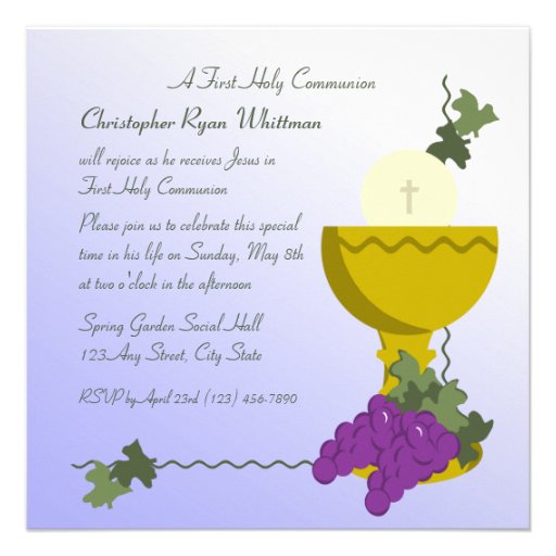 1st Communion Personalized Invite