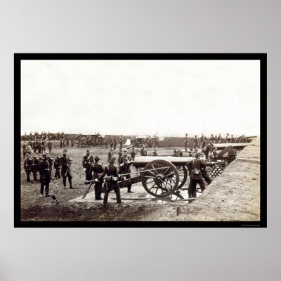 1st Connecticut Heavy Artillery at Fort Richardson Print by lc_civilwar