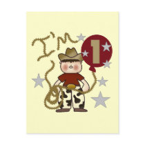 1st Cowboy Birthday Tshirts and Gifts Postcard