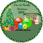 1st Family Christmas Ornament 2010 Photo Sculpture