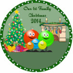 1st Family Christmas Ornament 2014 Acrylic Cut Out