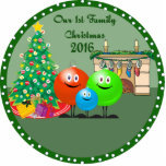 1st Family Christmas Ornament 2016 Acrylic Cut Outs