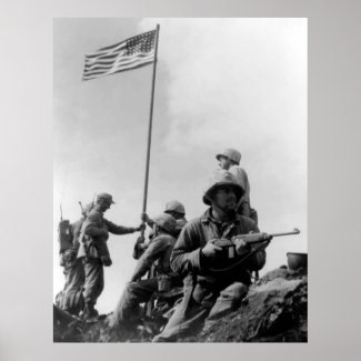 1st Flag Raising On Iwo Jima print