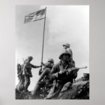 1st Flag Raising On Iwo Jima posters
