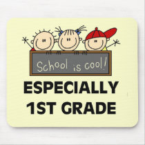 1st Grade School is Cool Tshirts and Gifts Mouse Mats
