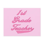1st Grade Teacher Pink Tshirts and Gifts Postcards