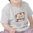 infant_tshirt - A text and jack o lantern design on Halloween T-shirts, bodysuits, and more featuring several smiling jack o lanterns and kid style  text that reads "1st Halloween"!: Sizes  Available colors: white