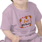 infant_tshirt - A text and jack o lantern design on Halloween T-shirts, bodysuits, and more featuring several smiling jack o lanterns and kid style  text that reads "1st Halloween"!: Sizes  Available colors: pink