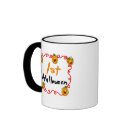 ringer_mug - A text and jack o lantern design on Halloween T-shirts, bodysuits, and more featuring several smiling jack o lanterns and kid style  text that reads "1st Halloween"!: Sizes  Available colors: black