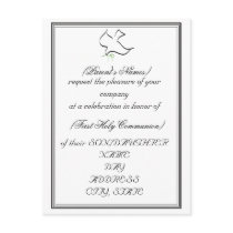 1st Holy Communion Invite-Dove and Olive Branch postcards by christiandesigns 1st Holy Communion Invite-Dove and Olive Branch postcards
